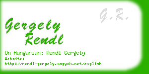 gergely rendl business card